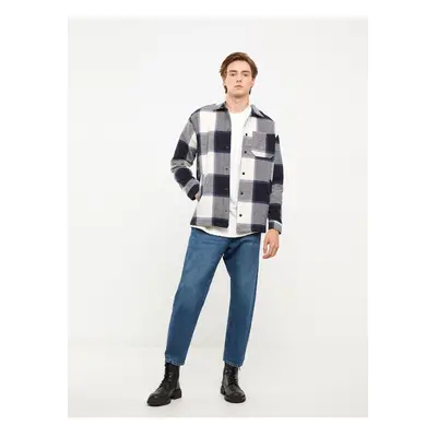 LC Waikiki Comfortable Fit Shirt Collar Plaid Men's Coat