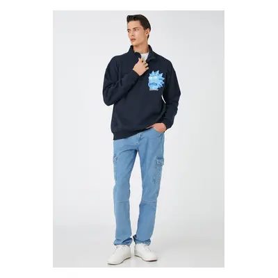 Koton Men's Dark Indigo Sweatshirt