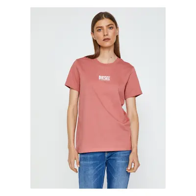 Diesel T-shirt - TSILYECOSMALLOGO TSHIRT pink