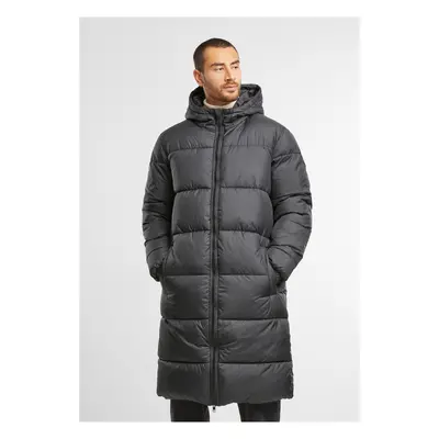 Men's long quilted coat black