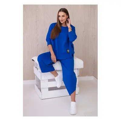 Punto sweatshirt and trousers set cornflower blue