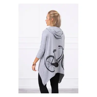 Kesi Sweatshirt with a bicycle print gray