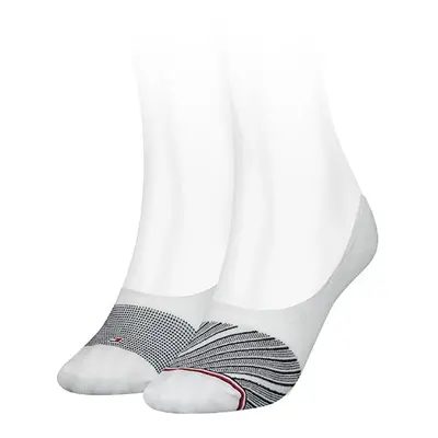 Tommy Hilfiger Socks - TH WOMEN FOOTIE 2P REFINED BIAS white