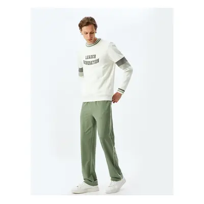 Koton Lace-Up Waist Cotton Pocket Ribbed Sweatpants