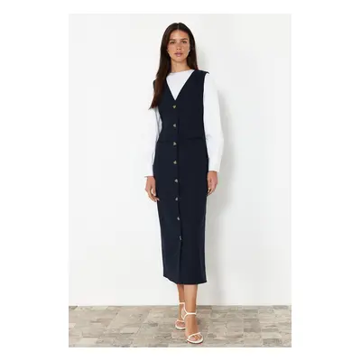 Trendyol Navy Blue Woven Fabric Gilet Dress