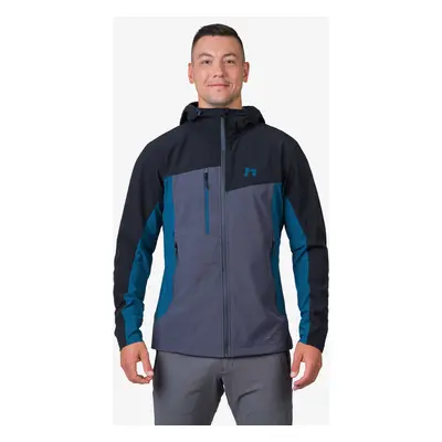 Black-and-blue men's softshell jacket Hannah Carsten II