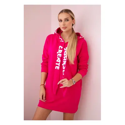 Kesi Dress with hood Oversize fuchsia