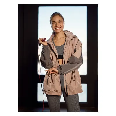 Orsay Light Pink Women's Hooded Sports Lightweight Jacket - Women's