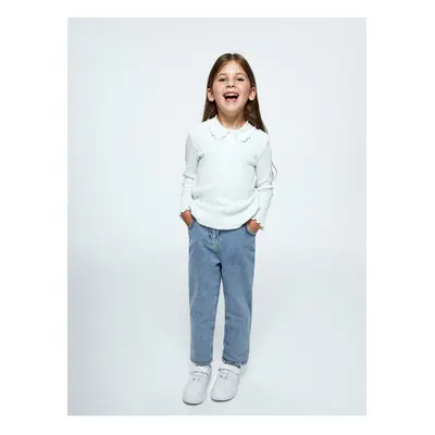 LC Waikiki Basic Baby Girl Jean Trousers with Elastic Waist