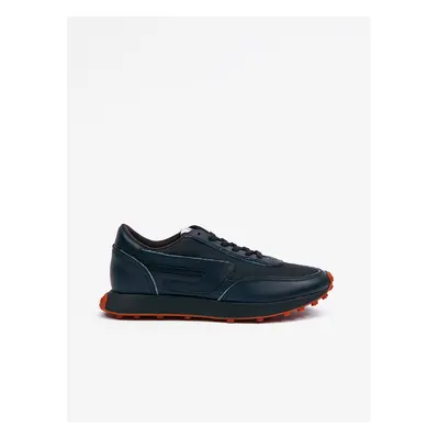 Men's Blue and Black Sneakers with Leather Detail Diesel Racer - Men's