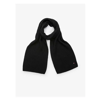 Tommy Hilfiger Scarf - ESSENTIAL FLAG KNITTED SCARF black