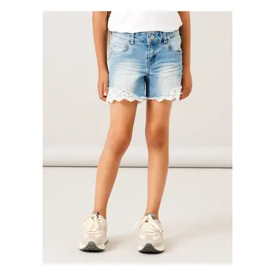 Blue girls' denim shorts name it Salli - Girls