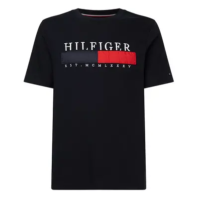 Tommy Hilfiger T-shirt - MIX MEDIA BAR TEE blue