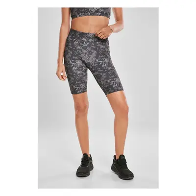 Women's High Waist Camo Tech Cycle Shorts Dark Digital Camouflage