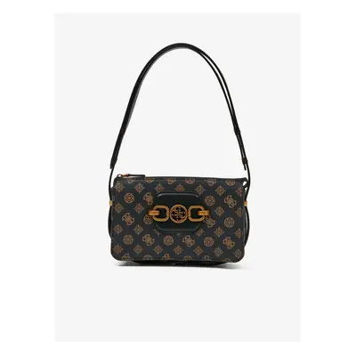 Black Women's Patterned Small Handbag Guess Hensely Logo - Women