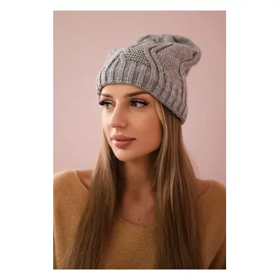 Kesi Cap with fleece Sylwia K244 light gray