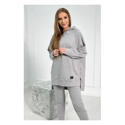 Kesi Set with a hoodie gray