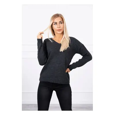 Graphite V-neck sweater