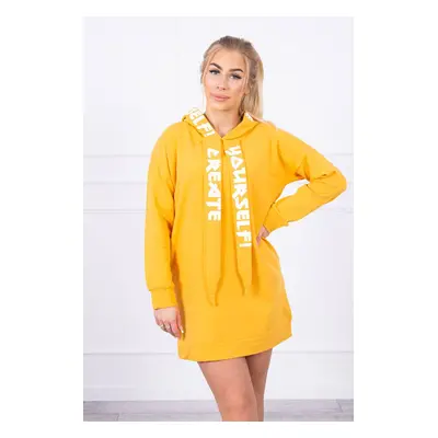 Oversize Mustard Hooded Dress