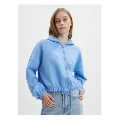 Blue women's zip-up hoodie ONLY Scarlett - Women's