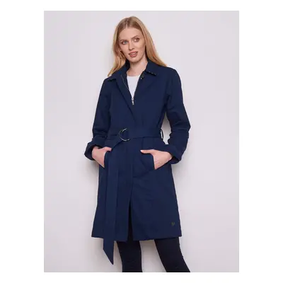 Dark blue womens insulated trench coat Tranquillo - Ladies