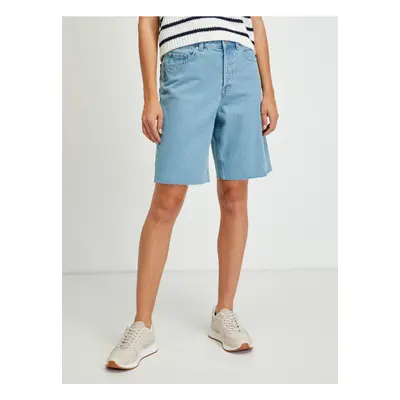 Light Blue Women's Denim Shorts Tom Tailor Denim - Women