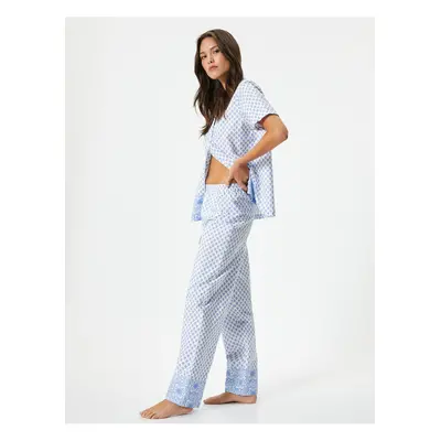 Koton Pajama Bottoms Patterned Straight Leg Cotton