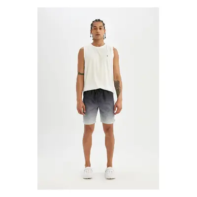 DEFACTO Regular Fit Gradient Printed Mesh Lined Above Knee Swim Shorts