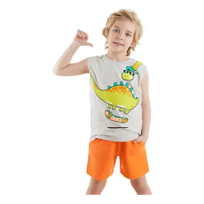 Denokids Skateboard Dino Boy's Summer Sleeveless T-shirt Shorts Set