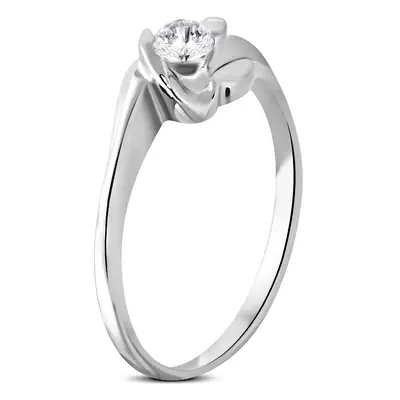 Engagement ring surgical steel CZ shine