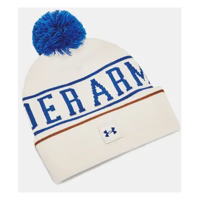 Men's hat Under Armour Halftime Pom Beanie-WHT - Men's