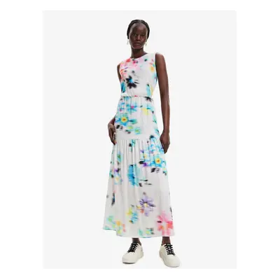 White Women Patterned Dress Desigual Avinyon - Women