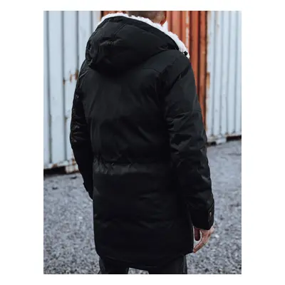 Men's winter parka with hood black Dstreet