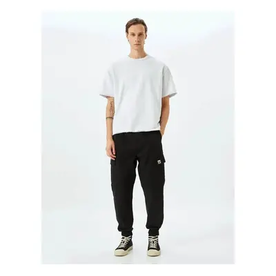 Koton Cotton Gabardine Cargo Pocket Detailed Jogger Pants with Lace-Up Waist