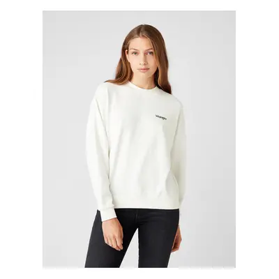 White women's sweatshirt with Wrangler Retro Sweat print - Women's