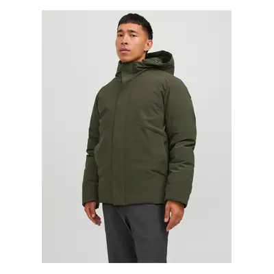 Khaki men's winter jacket Jack & Jones Keen - Men's