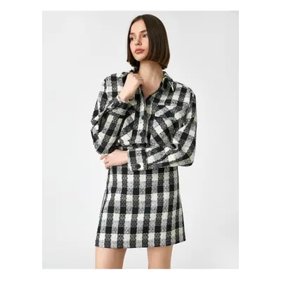 Koton Checkered Pocket Jacket