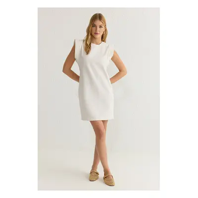 Trendyol Ecru Plain A Cut Mini Woven Dress