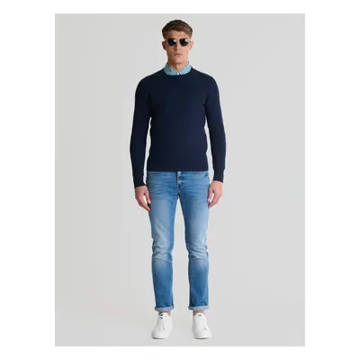 Big Star Man's Sweater Blue Wool-403