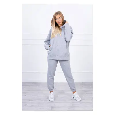 Insulated set with a sweatshirt in gray color