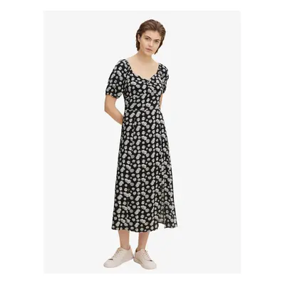 Black women's floral midi dress Tom Tailor Denim - Women's