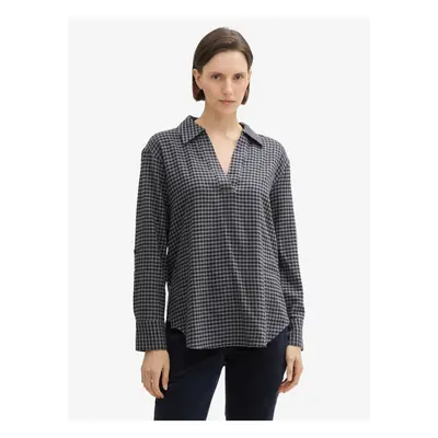 Blue-gray women's checkered shirt Tom Tailor - Women's