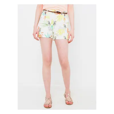 White patterned shorts CAMAIEU - Women