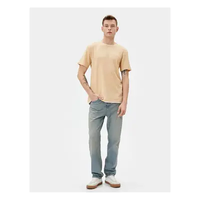 Koton Men's T-shirt 4sam10065hk Beige