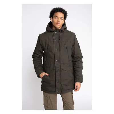 DEFACTO Slim Fit Plush Cotton Parka Coat