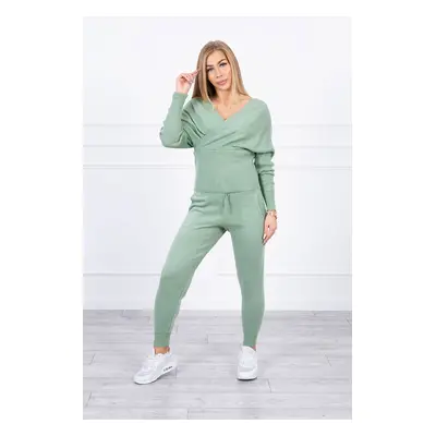 Sweater set two-piece dark mint