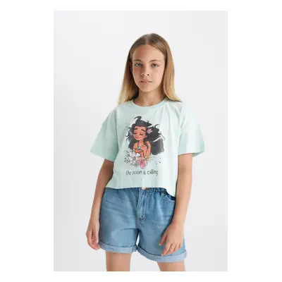 DEFACTO Girls Disney Princess Crew Neck Short Sleeve T-Shirt