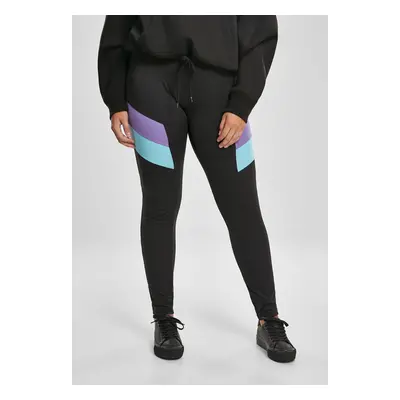 Women's Color Block Leggings Black/Ultraviolet