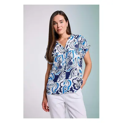 DEFACTO Regular Fit Crew Neck Patterned Short Sleeve Shirt