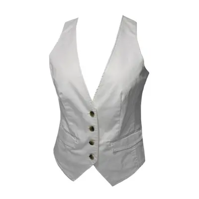 Tommy Hilfiger Vest - vtg str sateen in white